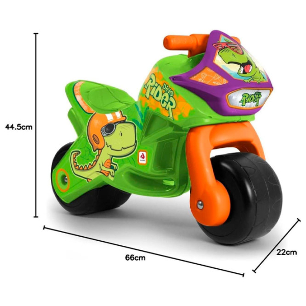 Bicicletă fără pedale Injusa Twin Dino Green Orange Plastic / Pentru copii photo 5