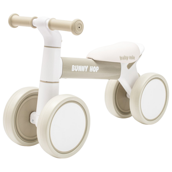 Bicicletă fără pedale Baby Mix Bunny Hop Ultralight Beige Gray Plastic / Pentru copii photo 1