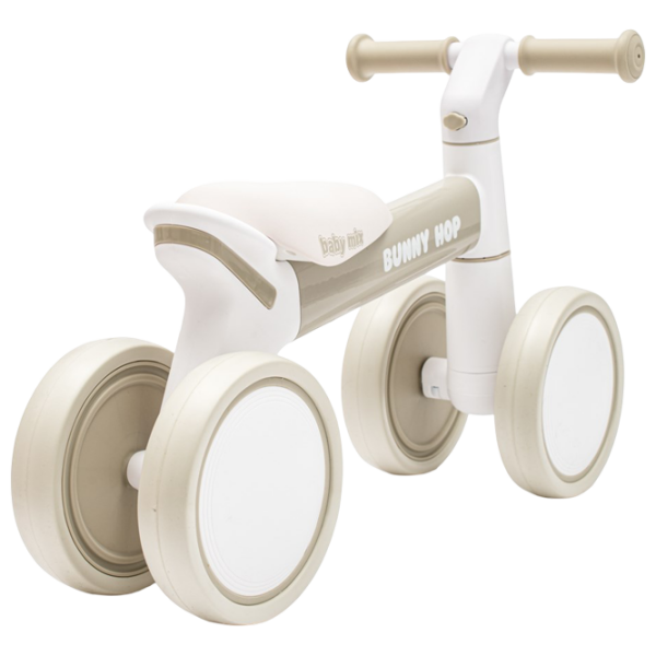 Bicicletă fără pedale Baby Mix Bunny Hop Ultralight Beige Gray Plastic / Pentru copii photo 4