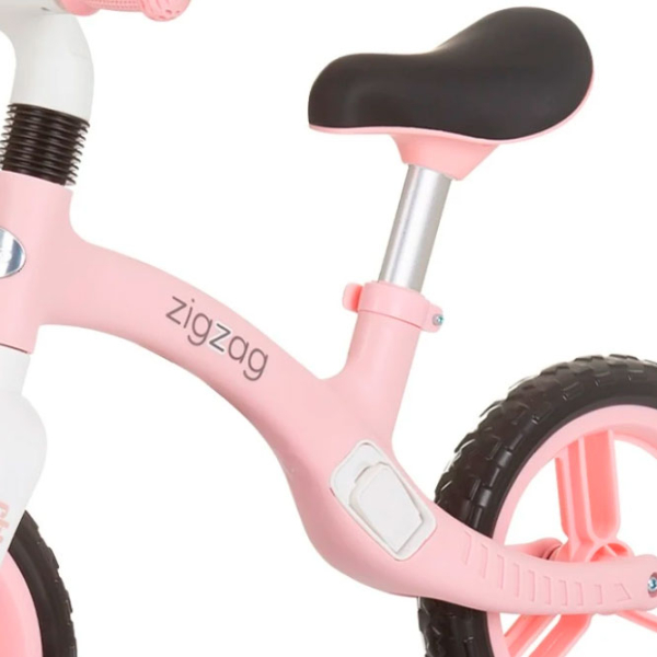 Bicicletă fără pedale Chipolino Zig Zag 12" Pink White Metal / Pentru copii photo 5