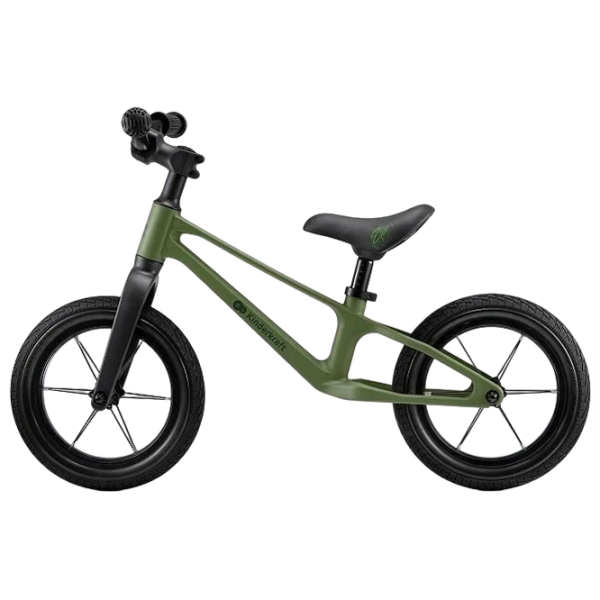 Bicicletă fără pedale KinderKraft Eter Green Black Polimer / Pentru copii photo 2