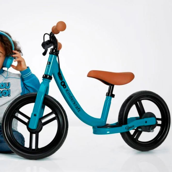 Bicicletă fără pedale KinderKraft Space 12" Blue Deep Oțel / Pentru copii photo 5