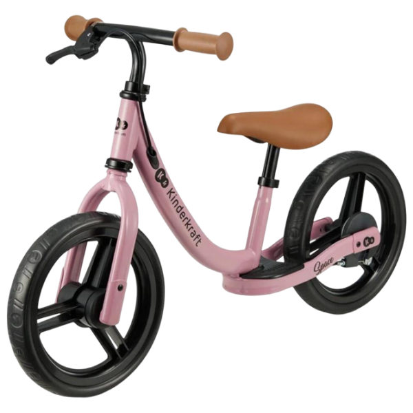 Bicicletă fără pedale KinderKraft Space 12" Pink Dark Oțel / Pentru copii photo 1