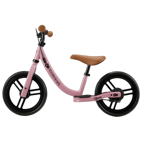 Bicicletă fără pedale KinderKraft Space 12" Pink Dark Oțel / Pentru copii photo 2