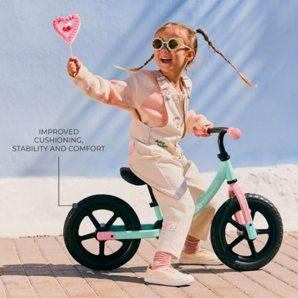 Bicicletă fără pedale KinderKraft 2Way Next 11" 11" Mint Pink Metal / Pentru copii photo 5