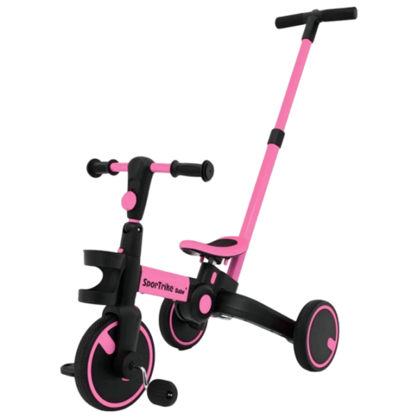 Bicicletă fără pedale Ramiz Happy Bike Sportrike Pink Black Oțel / Pentru copii photo 1