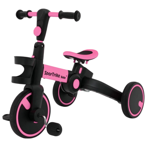 Bicicletă fără pedale Ramiz Happy Bike Sportrike Pink Black Oțel / Pentru copii photo 2