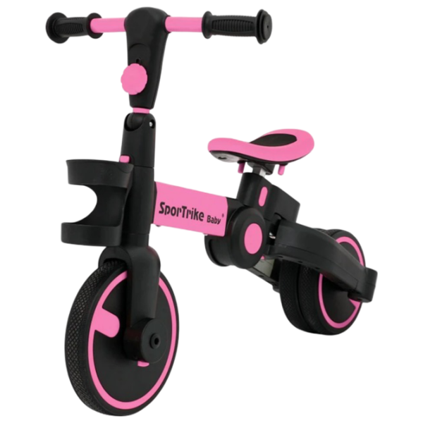Bicicletă fără pedale Ramiz Happy Bike Sportrike Pink Black Oțel / Pentru copii photo 3