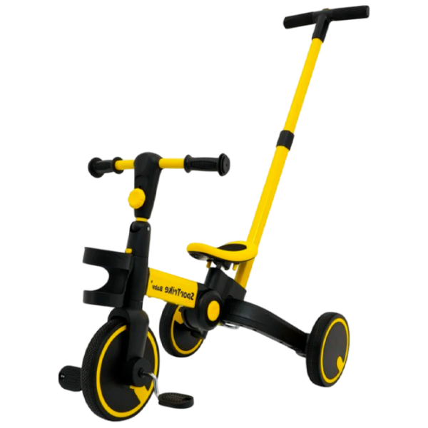 Bicicletă fără pedale Ramiz Happy Bike Sportrike Yellow Black Oțel / Pentru copii photo 1