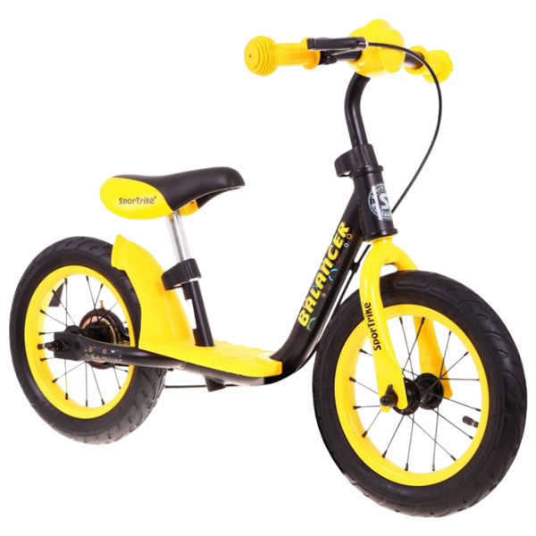 Bicicletă fără pedale SportTrike Balancer 12" 12" Yellow Black Oțel / Pentru copii photo 1