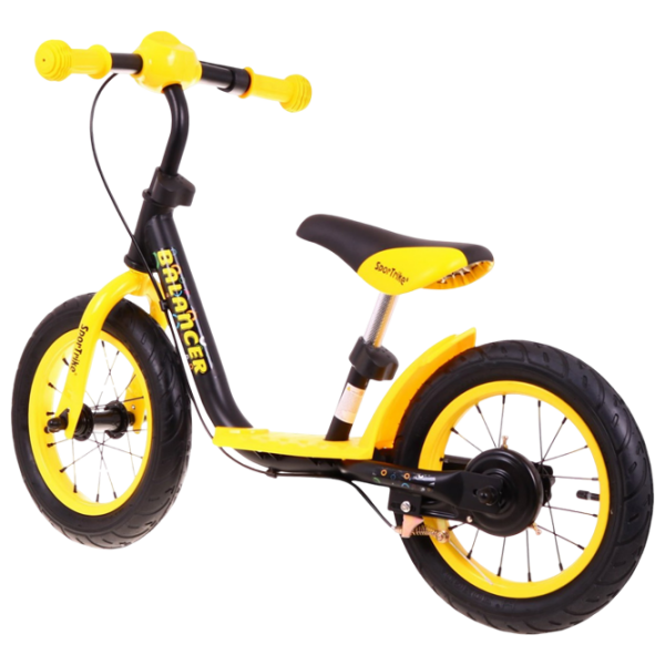 Bicicletă fără pedale SportTrike Balancer 12" 12" Yellow Black Oțel / Pentru copii photo 2