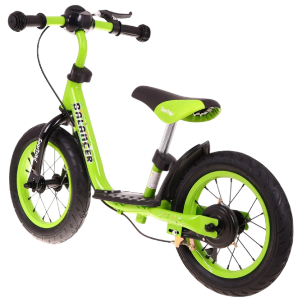Bicicletă fără pedale SportTrike Balancer 12" 12" Green Black Oțel / Pentru copii photo 3