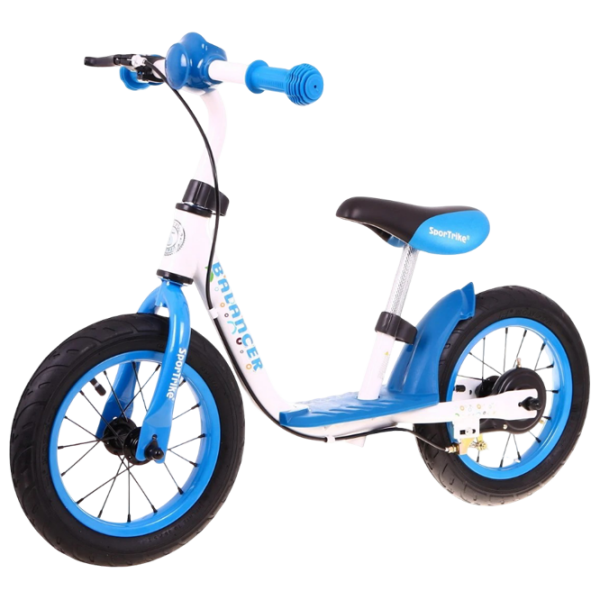 Bicicletă fără pedale SportTrike Balancer 12" 12" Blue White Oțel / Pentru copii photo 3