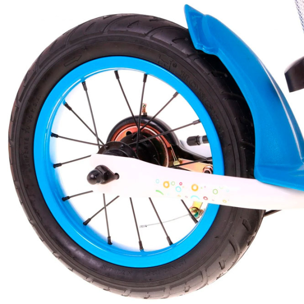 Bicicletă fără pedale SportTrike Balancer 12" 12" Blue White Oțel / Pentru copii photo 4