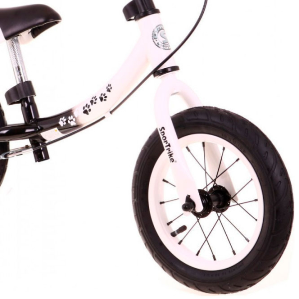 Bicicletă fără pedale SportTrike BOOMERANG 12" 12" White Black Oțel / Pentru copii photo 5