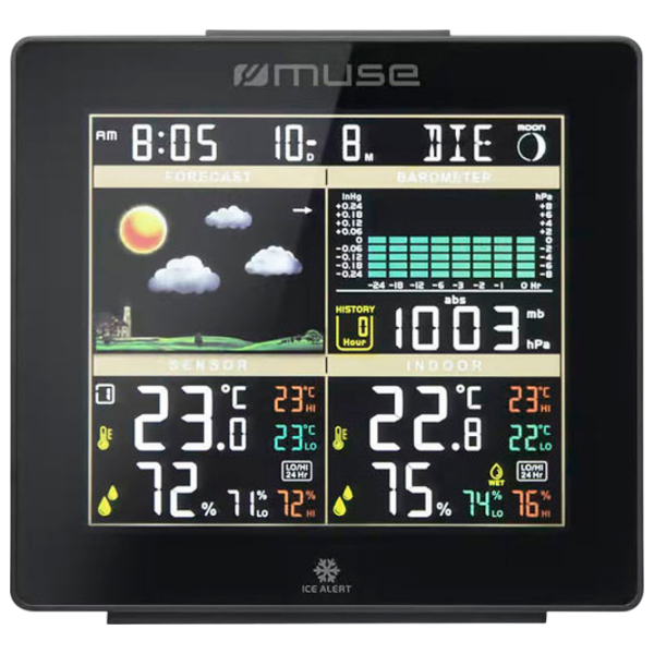 Stație meteorologică Muse M-085WS Black  photo 1