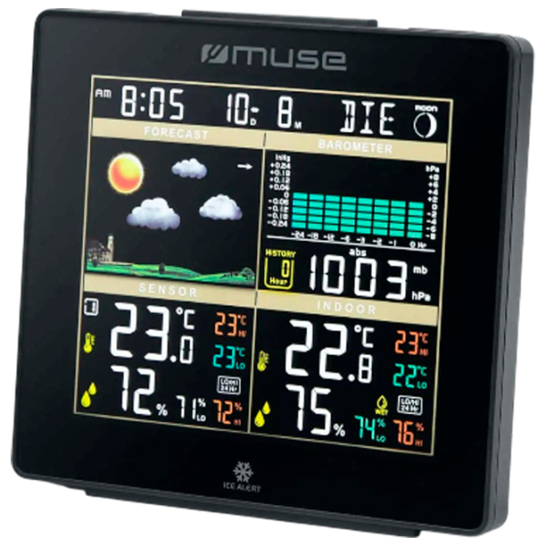 Stație meteorologică Muse M-085WS Black  photo 2