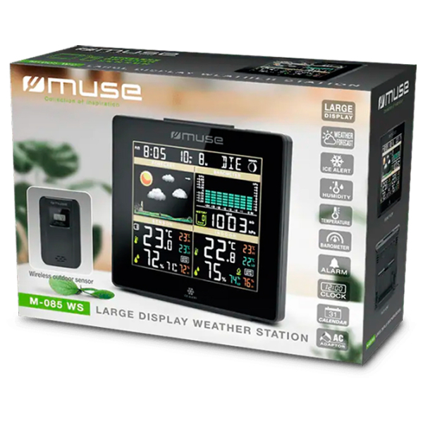 Stație meteorologică Muse M-085WS Black  photo 6