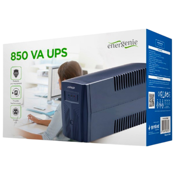 ИБП Gembird EG-UPS-B850 (510 / 850) Черный  photo 2