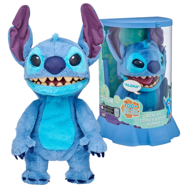 Jucărie interactivă Stitch Disney Real FX Chatty Stitch Puppet DIS102501 Blue 6+ photo 1