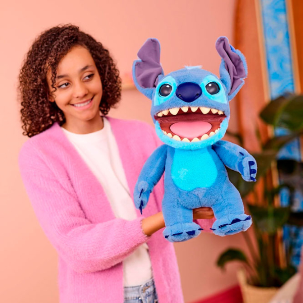 Jucărie interactivă Stitch Disney Real FX Chatty Stitch Puppet DIS102501 Blue 6+ photo 4