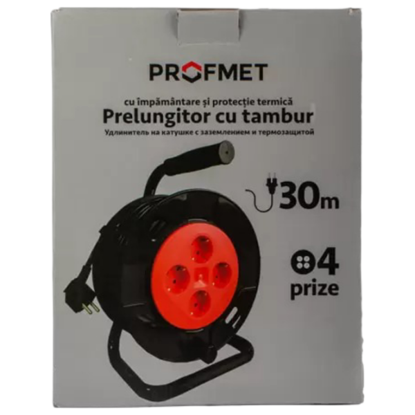 Удлинитель на катушке Profmet 213004 30 м Черный  photo 5