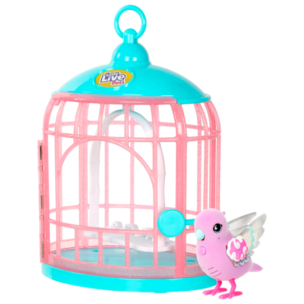 Интерактивная игрушка Little Live Pets Talking bird with a cage 26404 Розовый 5+ photo 1