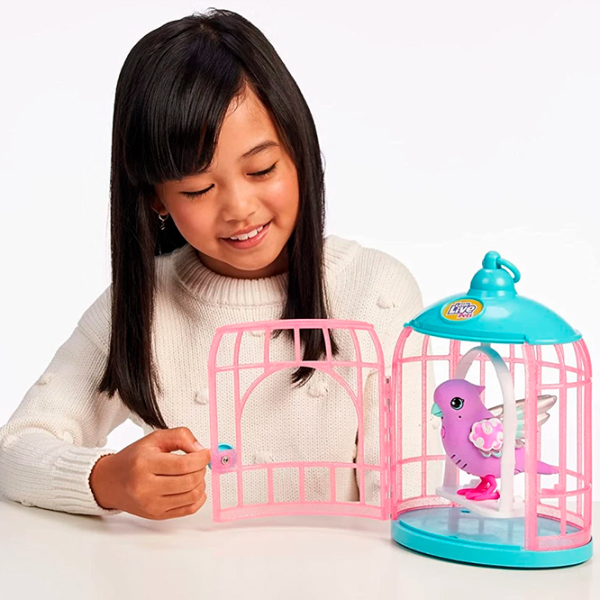 Интерактивная игрушка Little Live Pets Talking bird with a cage 26404 Розовый 5+ photo 3