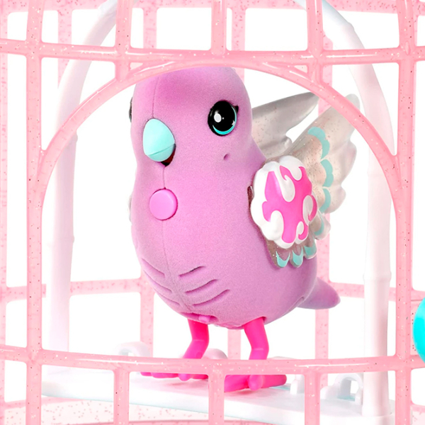 Интерактивная игрушка Little Live Pets Talking bird with a cage 26404 Розовый 5+ photo 9