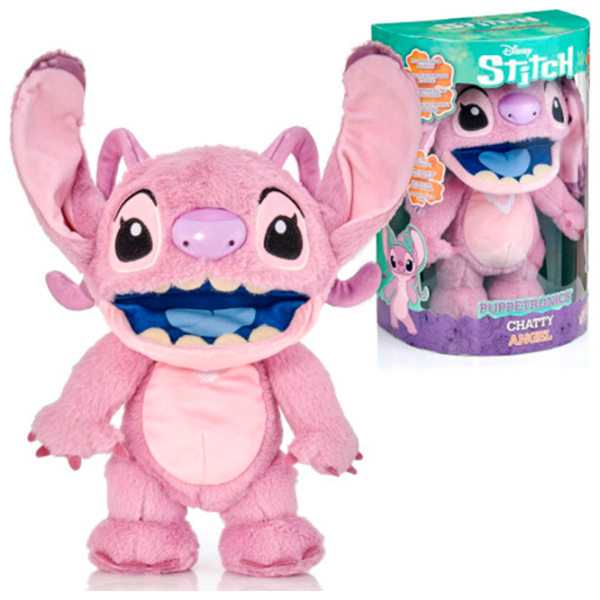 Jucărie moale Stitch Disney Real FX Chatty Angel Puppet DIS102601 Pink 6+ photo 2