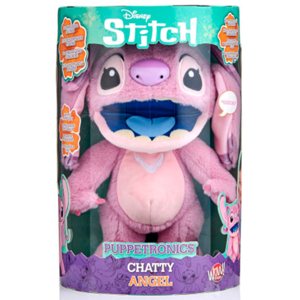 Jucărie moale Stitch Disney Real FX Chatty Angel Puppet DIS102601 Pink 6+ photo 6