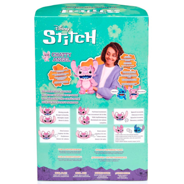Jucărie moale Stitch Disney Real FX Chatty Angel Puppet DIS102601 Pink 6+ photo 8