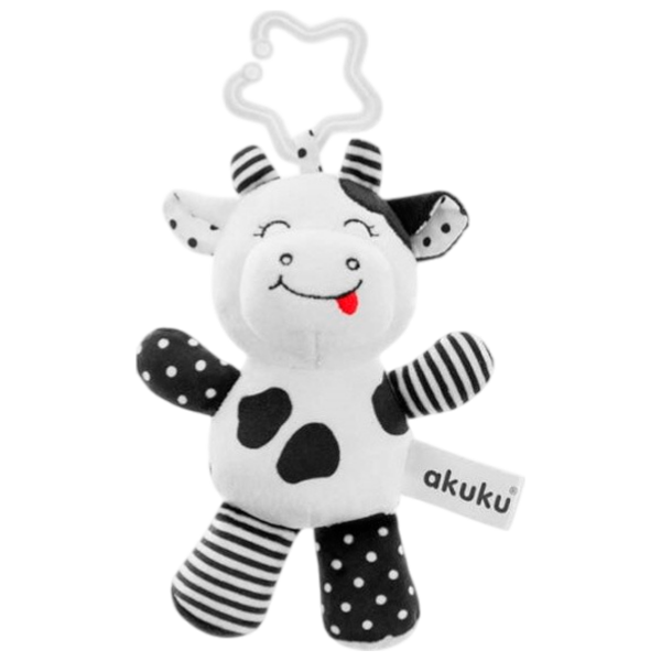 Игрушка для колясок и кроваток Akuku Animals Cow 14031 Черный 0+ photo 1