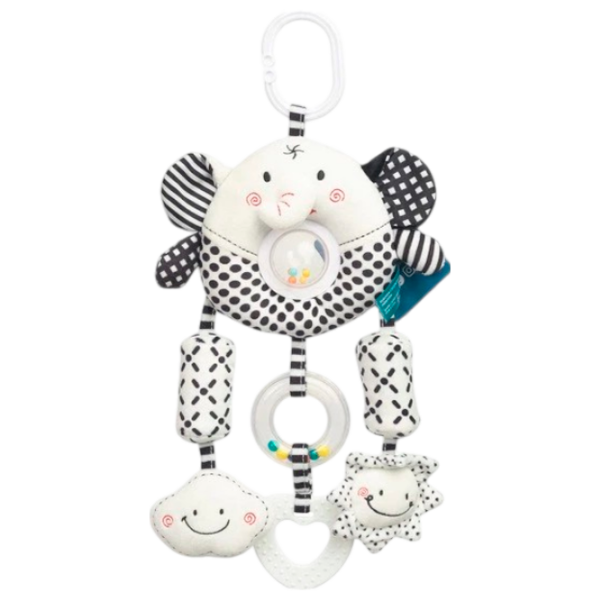 Jucărie pentru pătuțuri și cărucioare Sensillo Elephant Z-0341 White 0+ photo 1