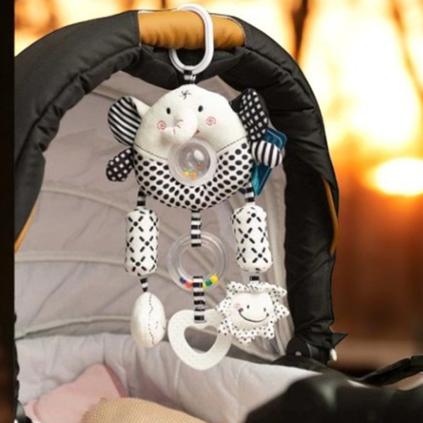 Jucărie pentru pătuțuri și cărucioare Sensillo Elephant Z-0341 White 0+ photo 4