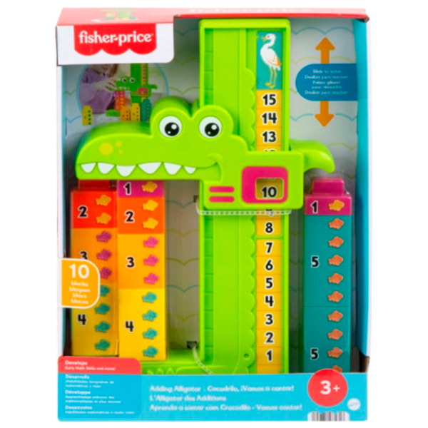 Jucărie interactivă Fisher Price Învățăm împreună Aligator strălucitor JCT13 Green Pentru copii, 3+ photo 1