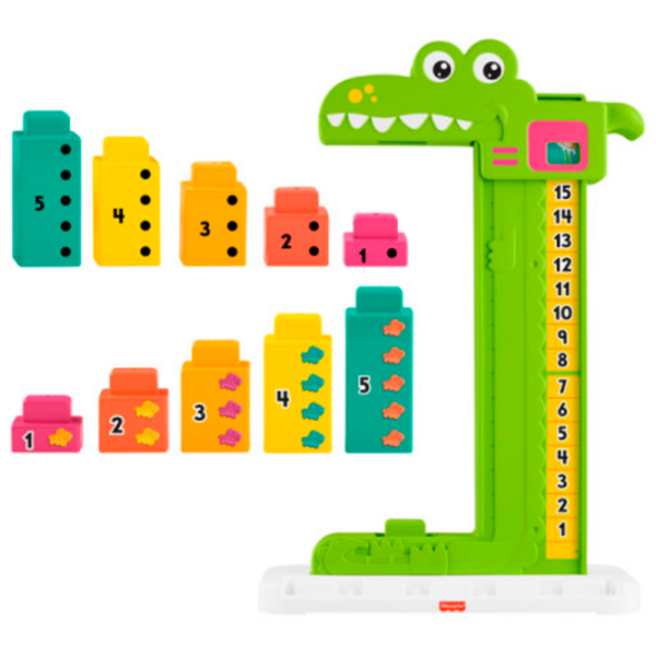 Jucărie interactivă Fisher Price Învățăm împreună Aligator strălucitor JCT13 Green Pentru copii, 3+ photo 2