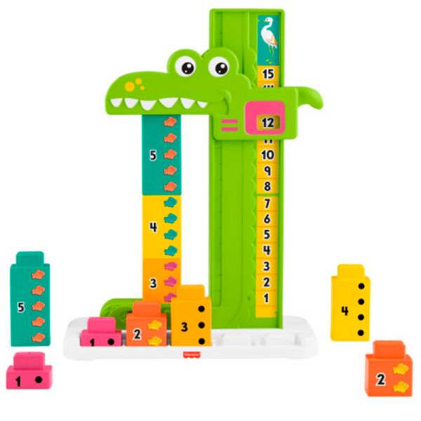 Jucărie interactivă Fisher Price Învățăm împreună Aligator strălucitor JCT13 Green Pentru copii, 3+ photo 3