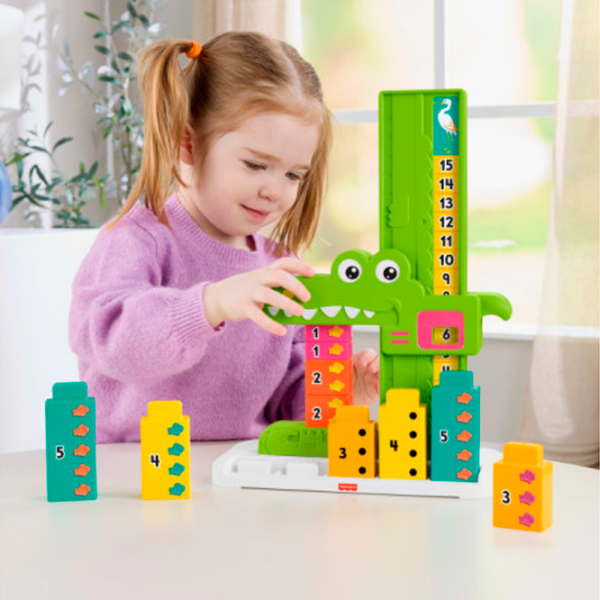 Jucărie interactivă Fisher Price Învățăm împreună Aligator strălucitor JCT13 Green Pentru copii, 3+ photo 4