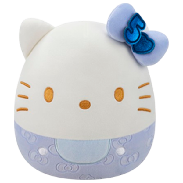 Jucărie moale Squishmallows Hello Kitty Embossed Bows W21 SQHK821E White 5+ photo 1