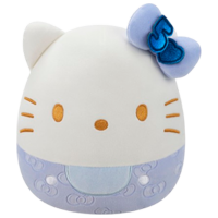 Jucărie moale Squishmallows Hello Kitty Embossed Bows W21 SQHK821E White 5+