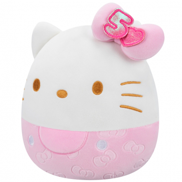 Jucărie moale Squishmallows Hello Kitty Embossed Bows W21 SQHK821E White 5+ photo 5