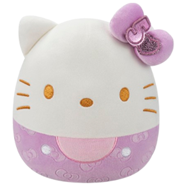 Jucărie moale Squishmallows Hello Kitty Embossed Bows W21 SQHK821E White 5+ photo 9