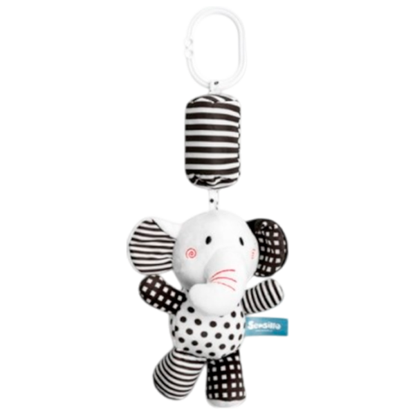 Jucărie pentru pătuțuri și cărucioare Sensillo Animals Elephant Z-033 Black 0+ photo 1