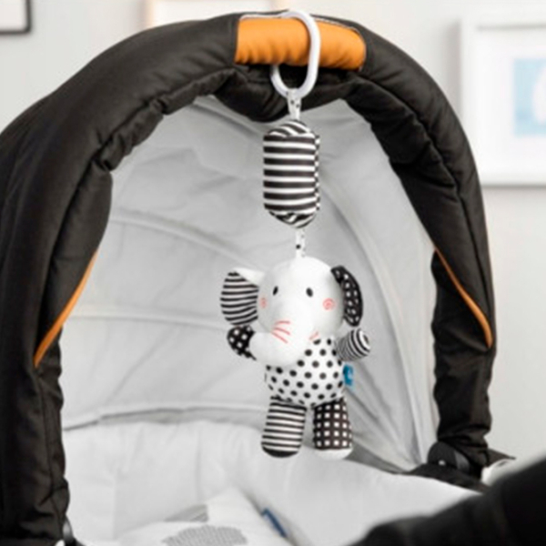 Jucărie pentru pătuțuri și cărucioare Sensillo Animals Elephant Z-033 Black 0+ photo 3