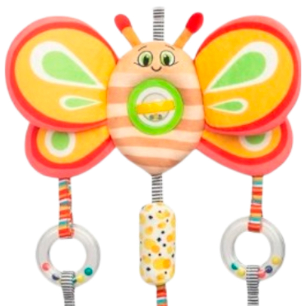Jucărie pentru pătuțuri și cărucioare Sensillo Butterfly Z-0520 Yellow 0+ photo 2
