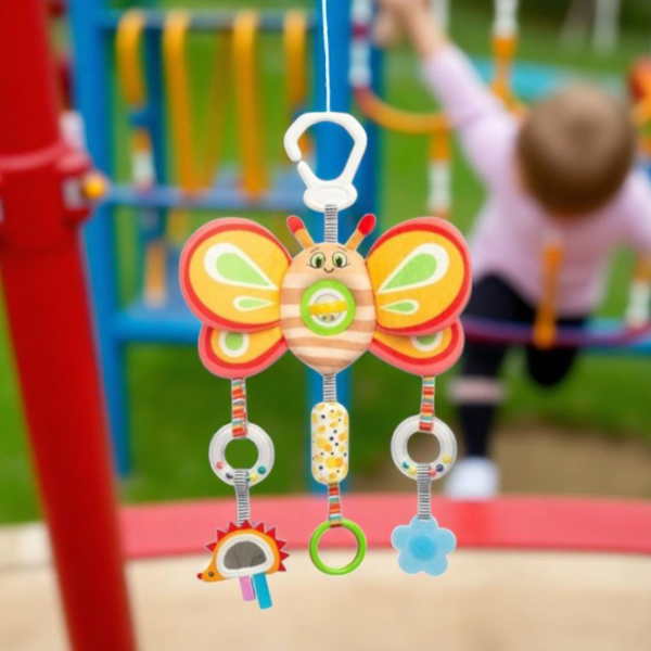 Jucărie pentru pătuțuri și cărucioare Sensillo Butterfly Z-0520 Yellow 0+ photo 5