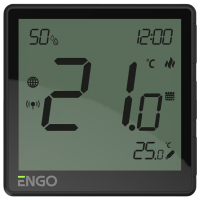 Termostat ENGO EONE-230B ZigBee Black pentru pardosea / Rețea