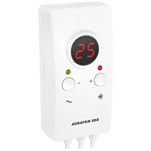 Termostat Auraton S08 White Pentru pompe de circulație / Baterie photo 1