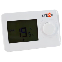 Termostat Stege WT 100 RF White pentru condiționere / Baterie
